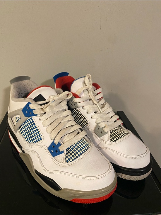Jordan Other - Jordan Retro 4 What The Grade School White Multicolor Retro Mesh Sneakers